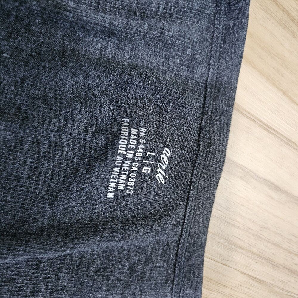 Aerie Women’s Charcoal‎ Gray Ribbed Scoop Neck Tank Top Large NWT - Picture 4 of 6